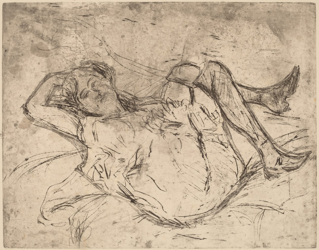 Álmodozó lány, 1906. alkotó: Ernst Ludwig Kirchner