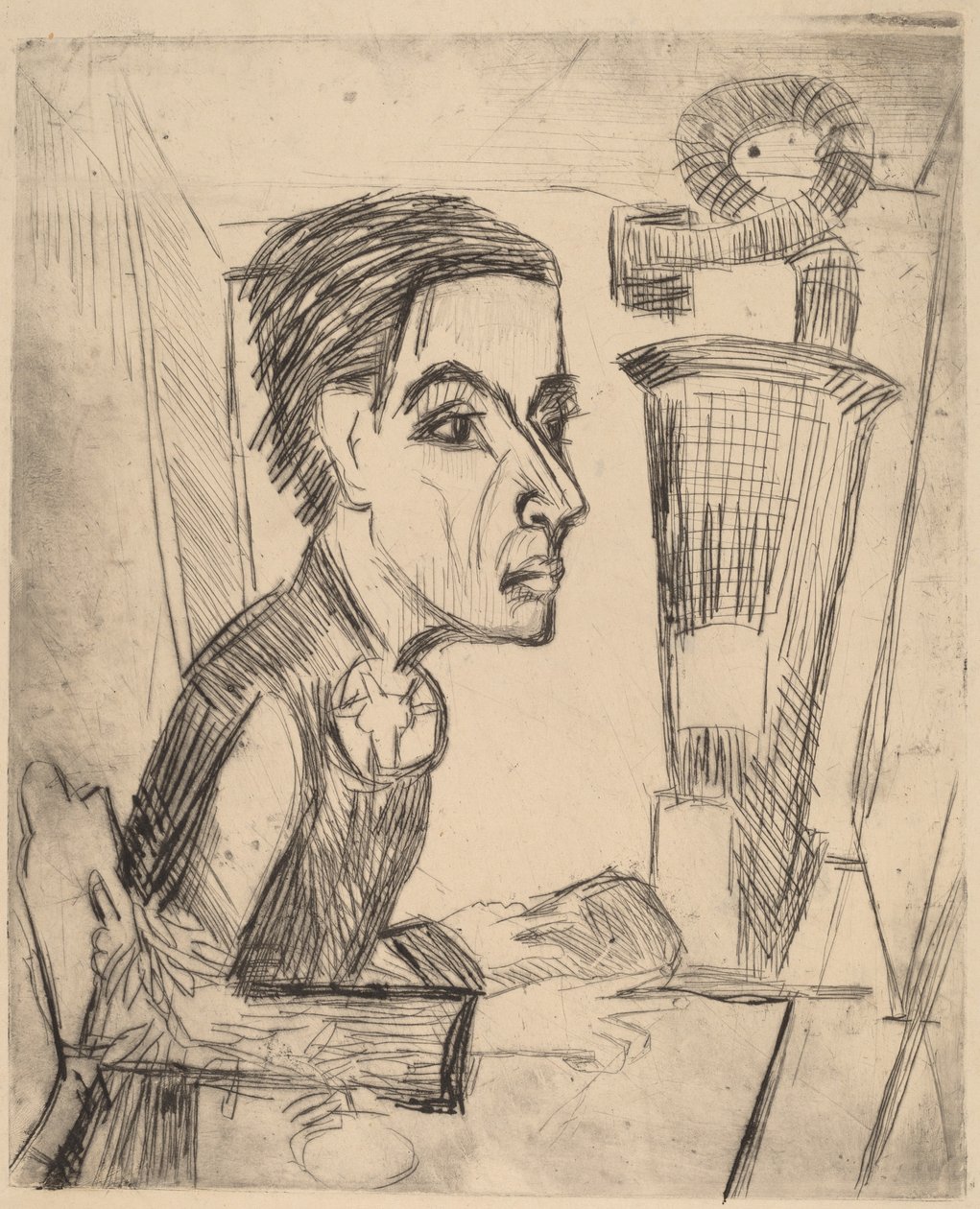 A festő, 1923. alkotó: Ernst Ludwig Kirchner