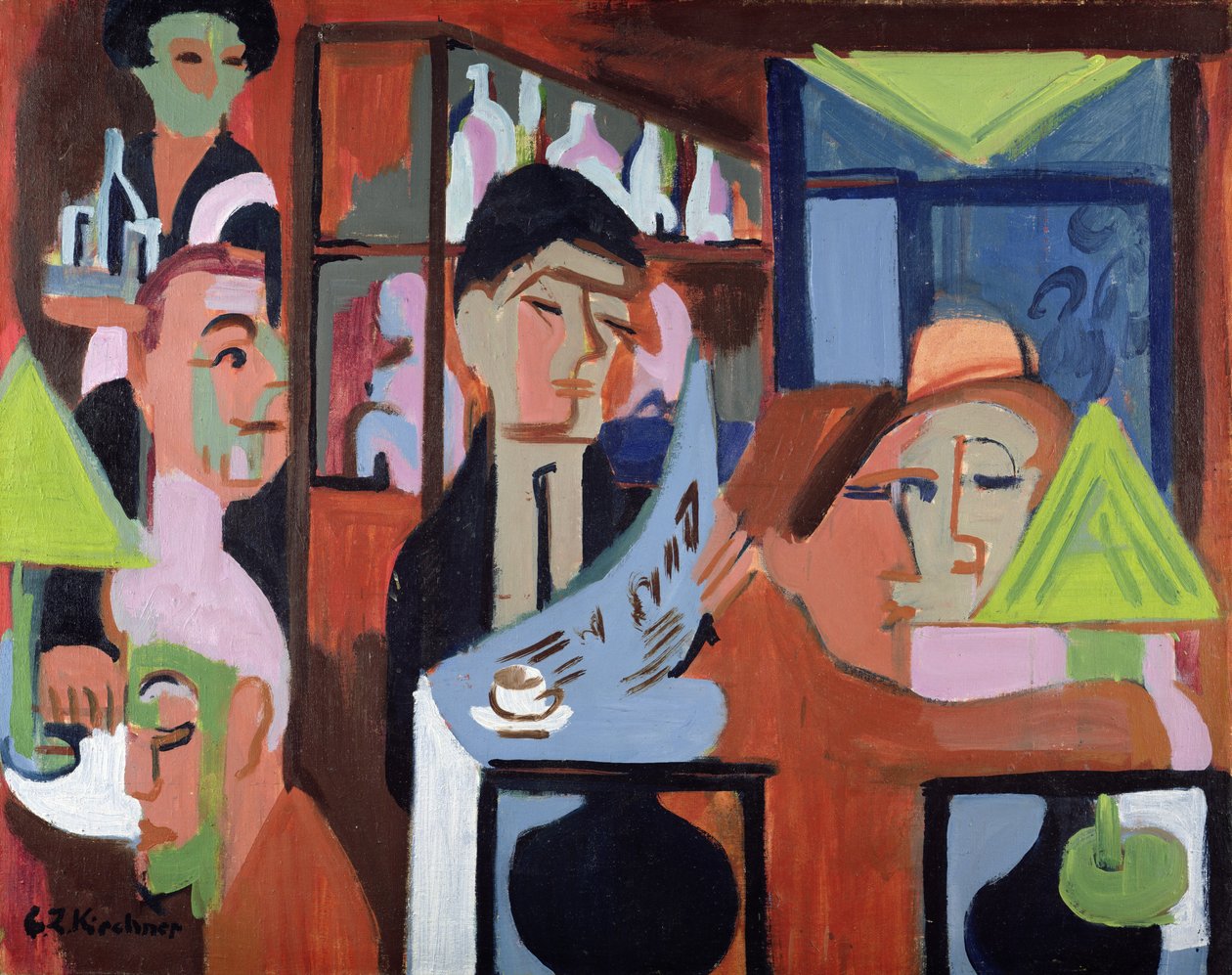 Egy kávézó Davosban alkotó: Ernst Ludwig Kirchner