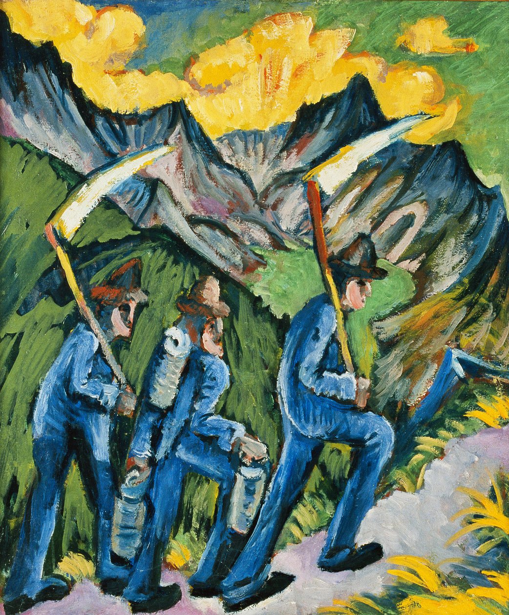 Alpleben, Triptichon; Alpleben, Triptychon, 1918 alkotó: Ernst Ludwig Kirchner