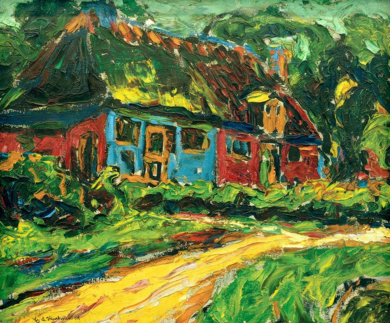 Régi ház Fehmarnon alkotó: Ernst Ludwig Kirchner