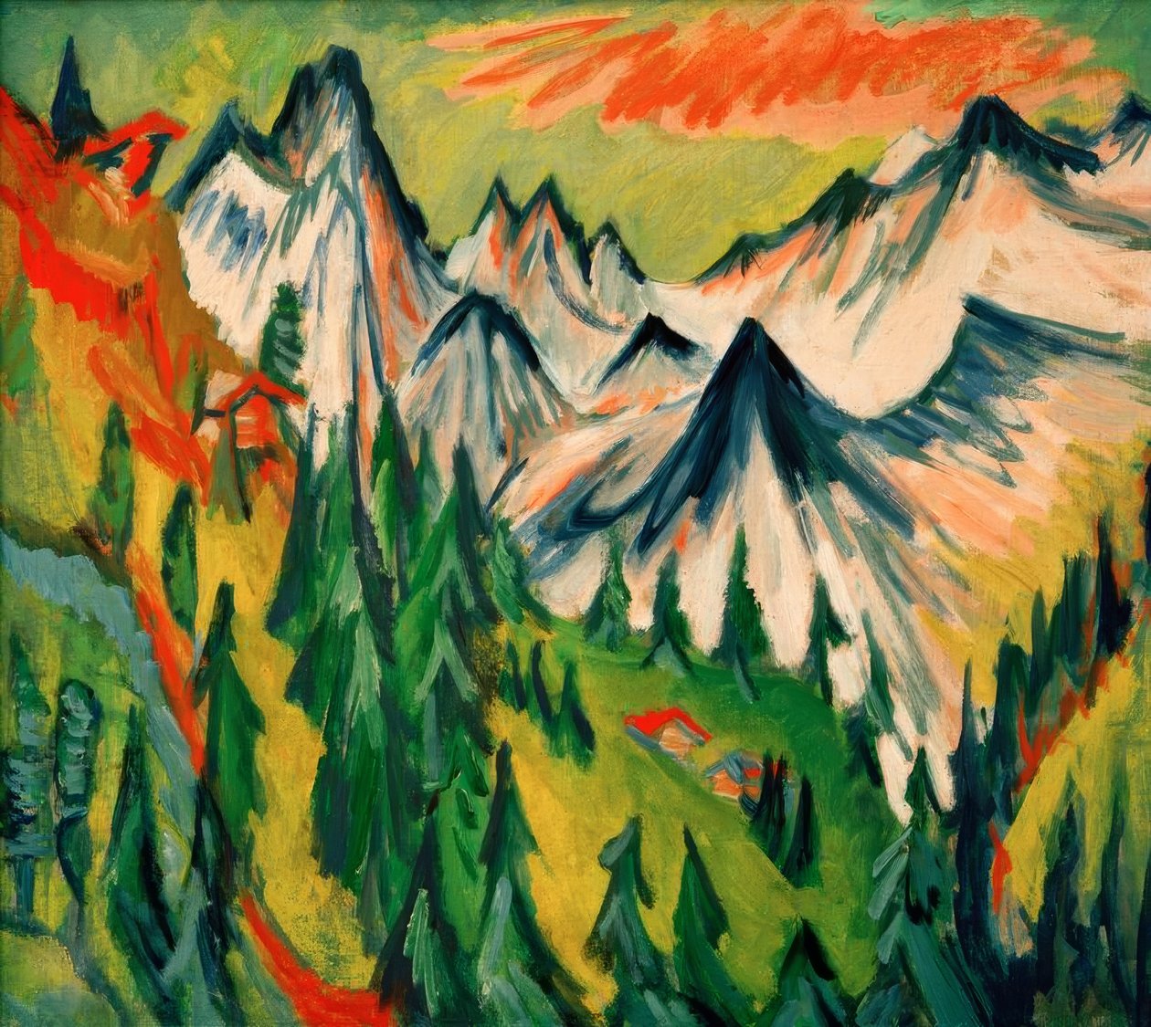 Hegycsúcsok alkotó: Ernst Ludwig Kirchner