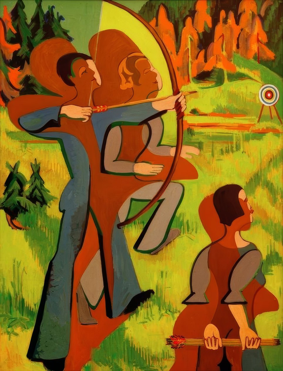 Íjászok alkotó: Ernst Ludwig Kirchner