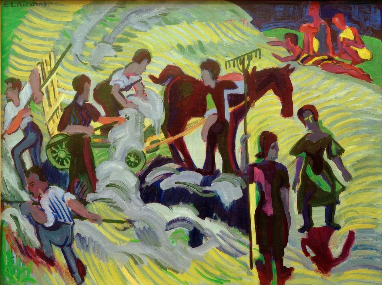 Széna kaszálása alkotó: Ernst Ludwig Kirchner