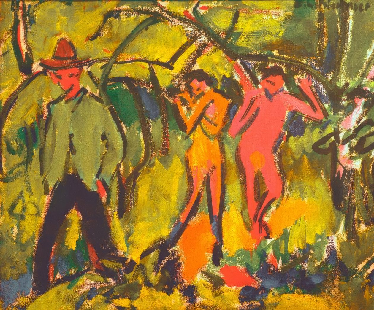 Az erdőben alkotó: Ernst Ludwig Kirchner