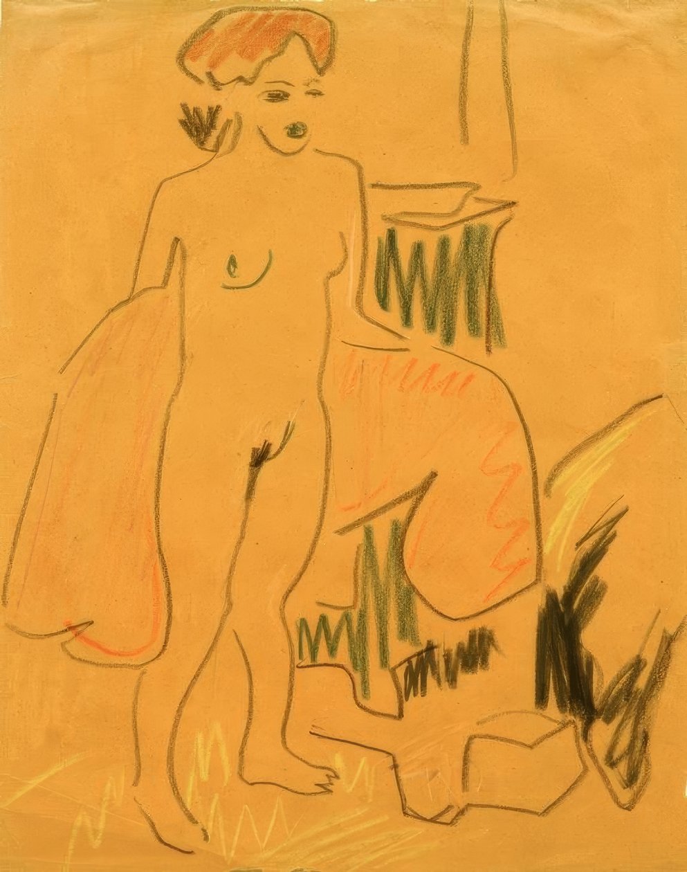 A fürdő után alkotó: Ernst Ludwig Kirchner