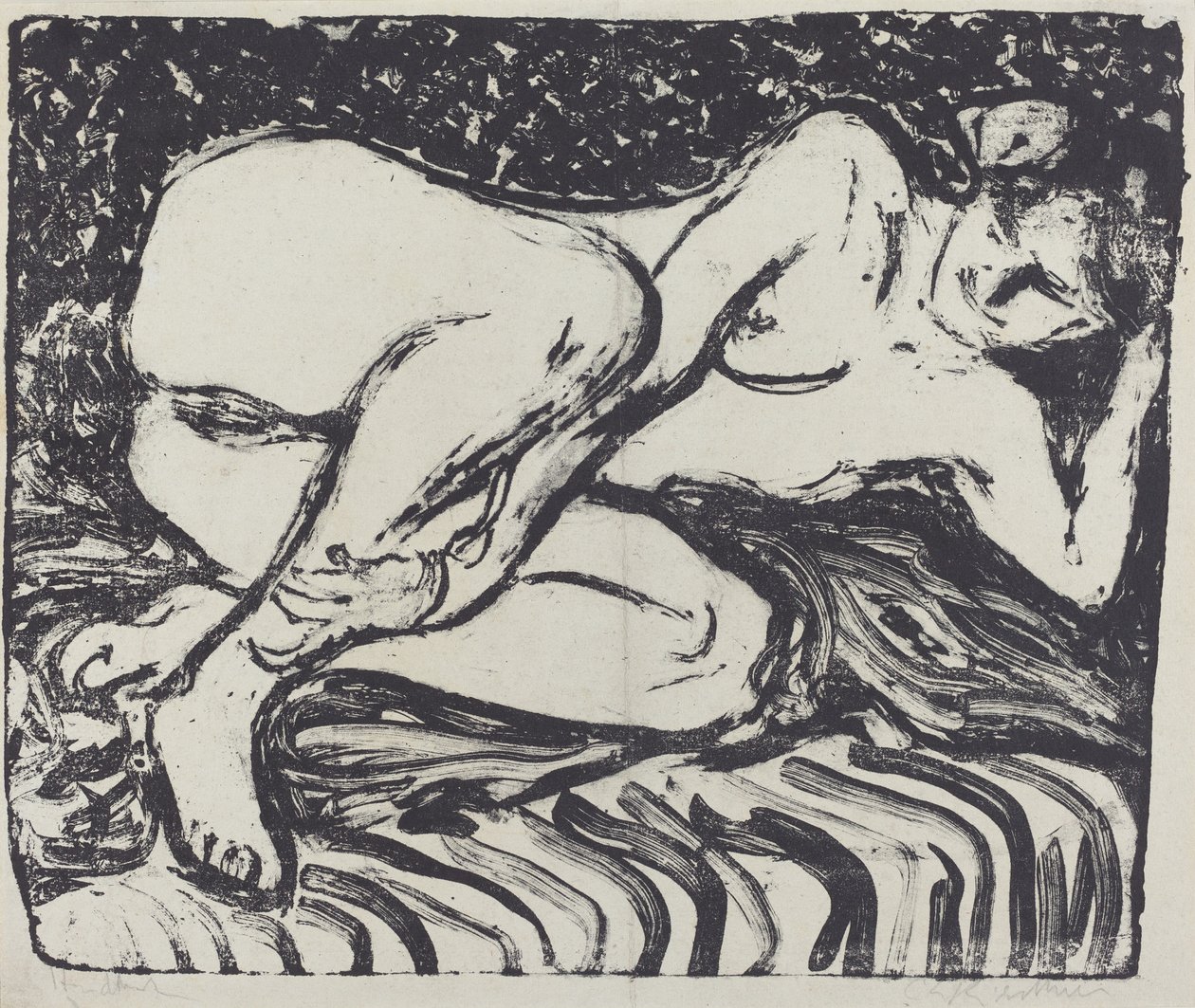 Fekvő akt alkotó: Ernst Ludwig Kirchner