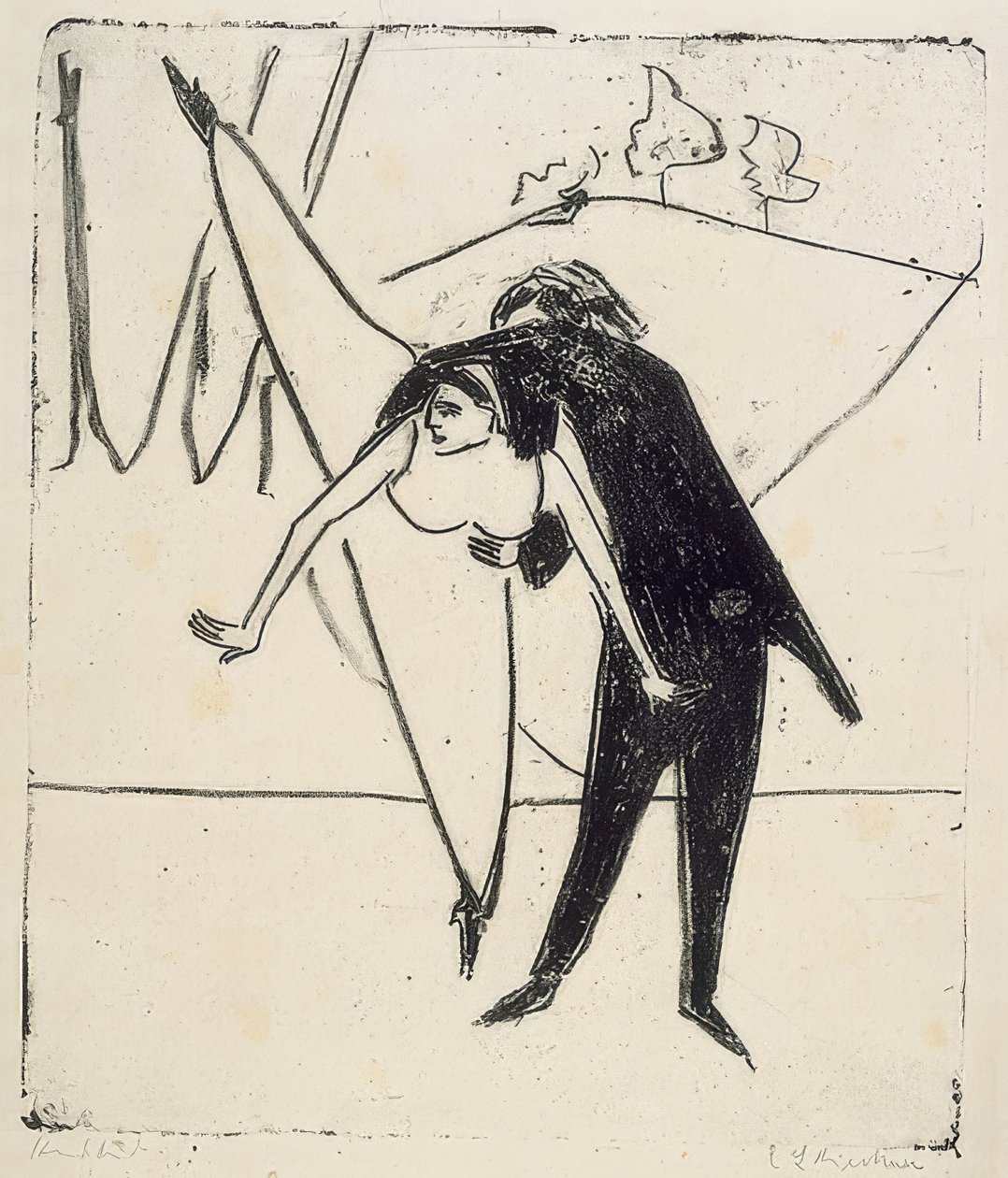 Olló (táncjáték). 1910 alkotó: Ernst Ludwig Kirchner