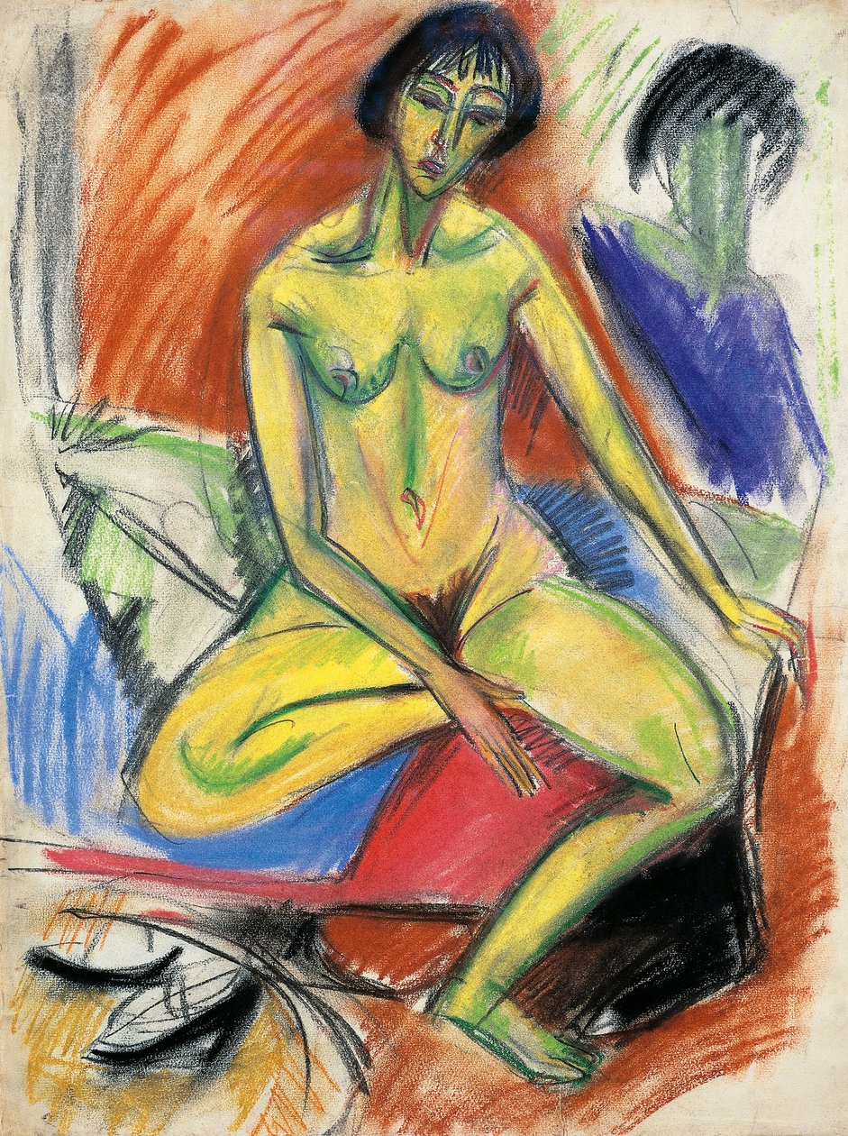 Ülő női akt alkotó: Ernst Ludwig Kirchner