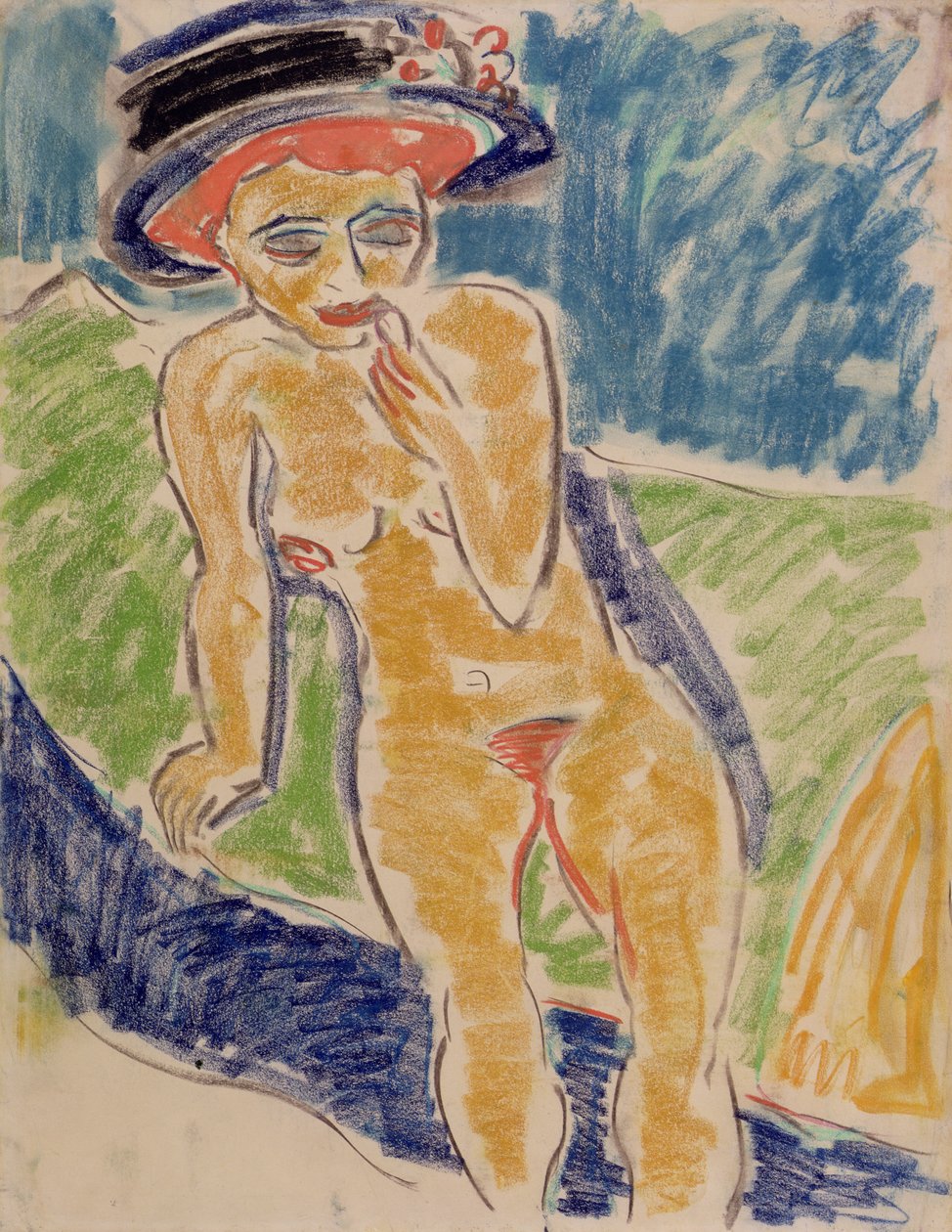 Ülő női akt alkotó: Ernst Ludwig Kirchner