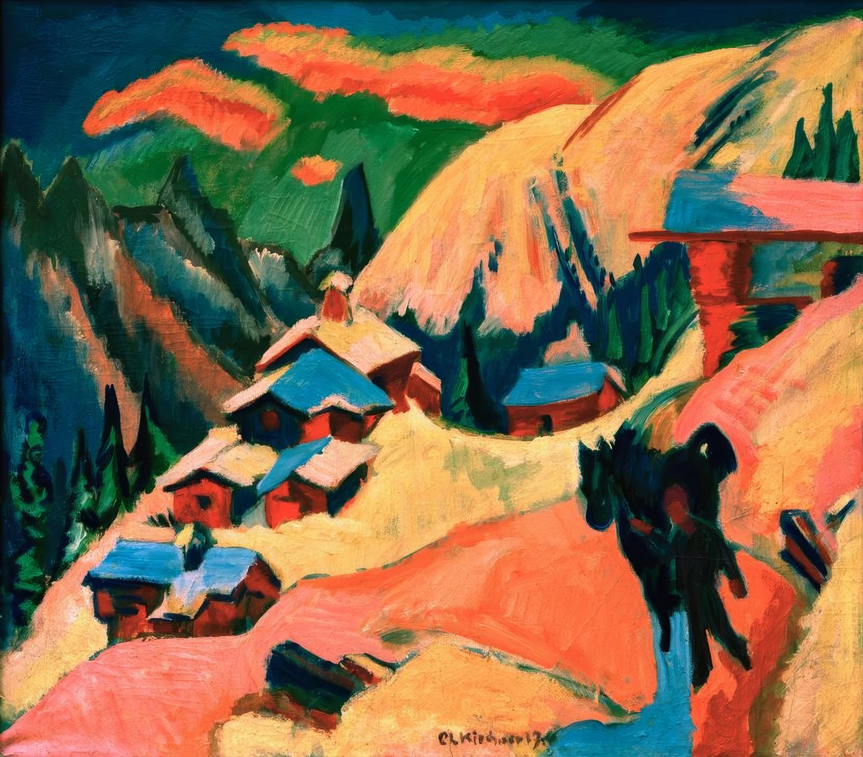 Stafelalp a hóban alkotó: Ernst Ludwig Kirchner