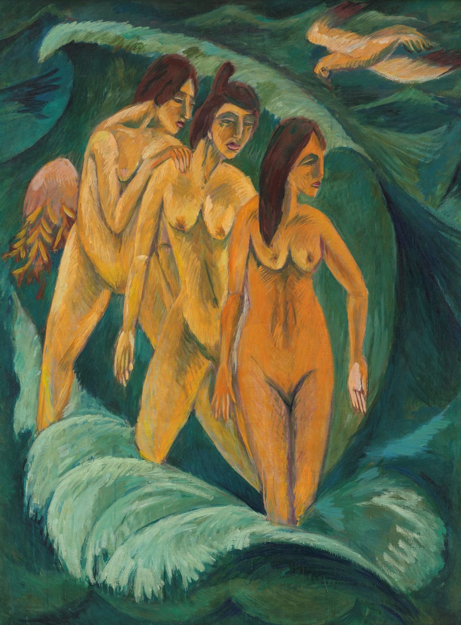 Három fürdőző, 1913 alkotó: Ernst Ludwig Kirchner