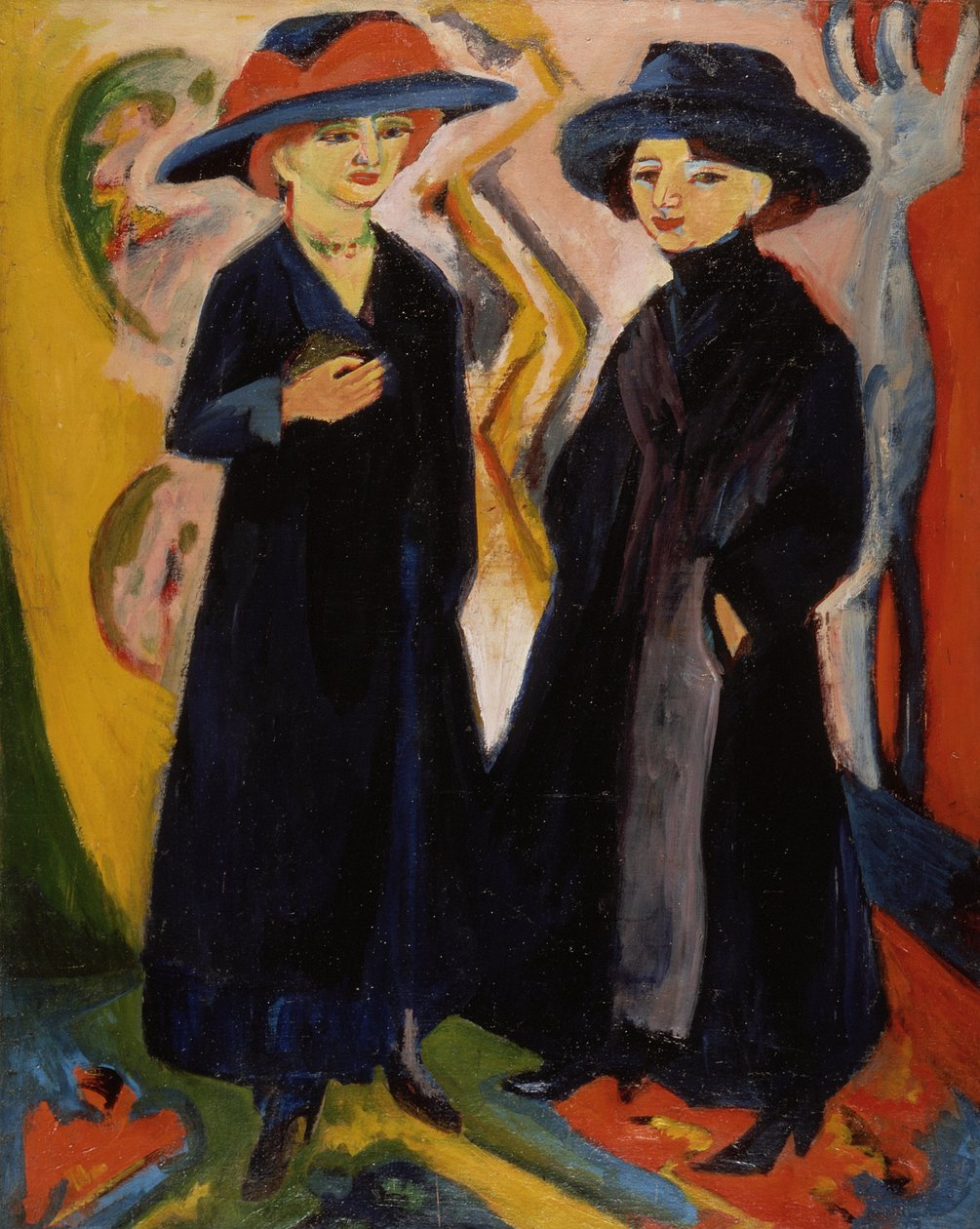 Két nő, 1910-es évek alkotó: Ernst Ludwig Kirchner