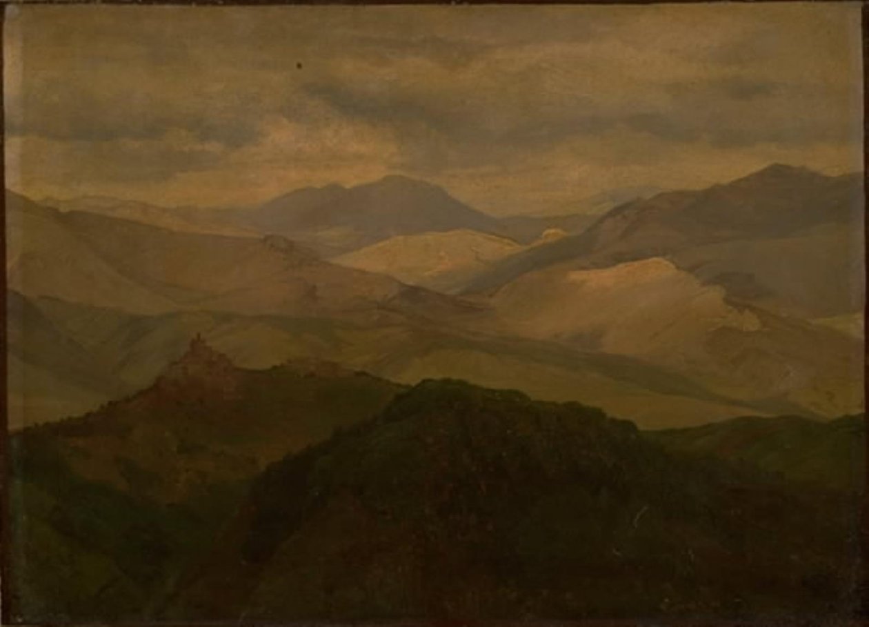 Hegyi táj Civitella alkotó: Ernst Meyer
