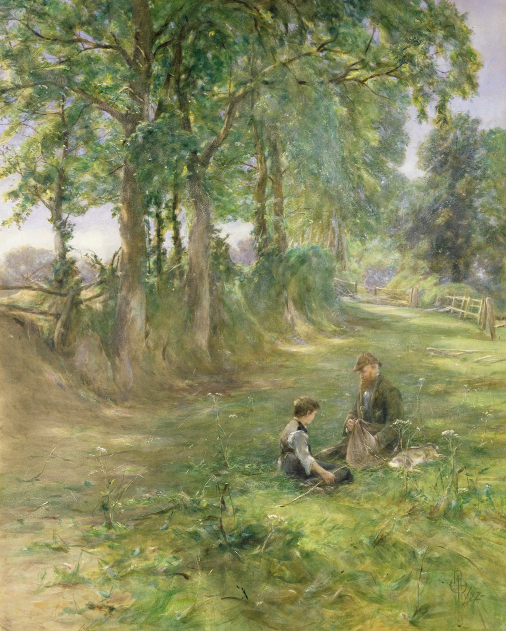 The Gamekeepers Rest, 1897 (wc) alkotó: Erskine E. Nicol