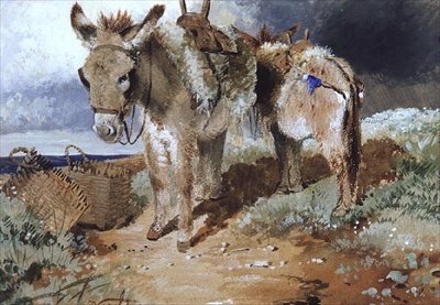 Szamarak, 1855 alkotó: Erskine Nicol