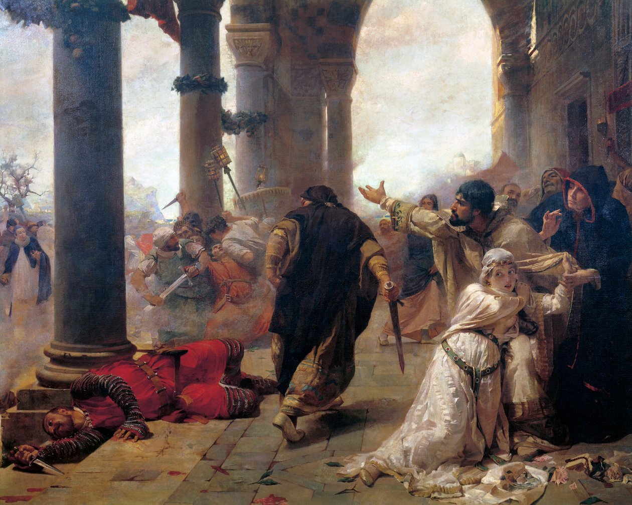 Szicíliai vesperás, Erulo Eroli (1854-1916), részlet alkotó: Erulo Eroli