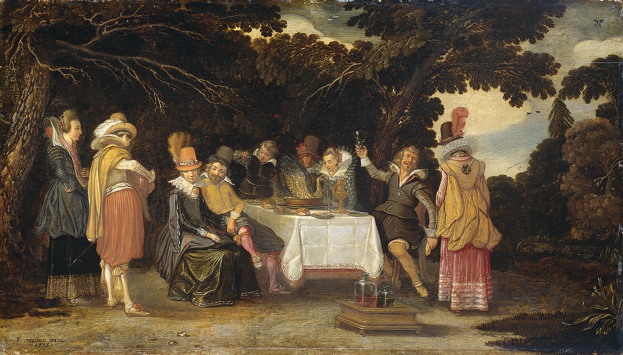 A vidéki párt alkotó: Esaias van de Velde