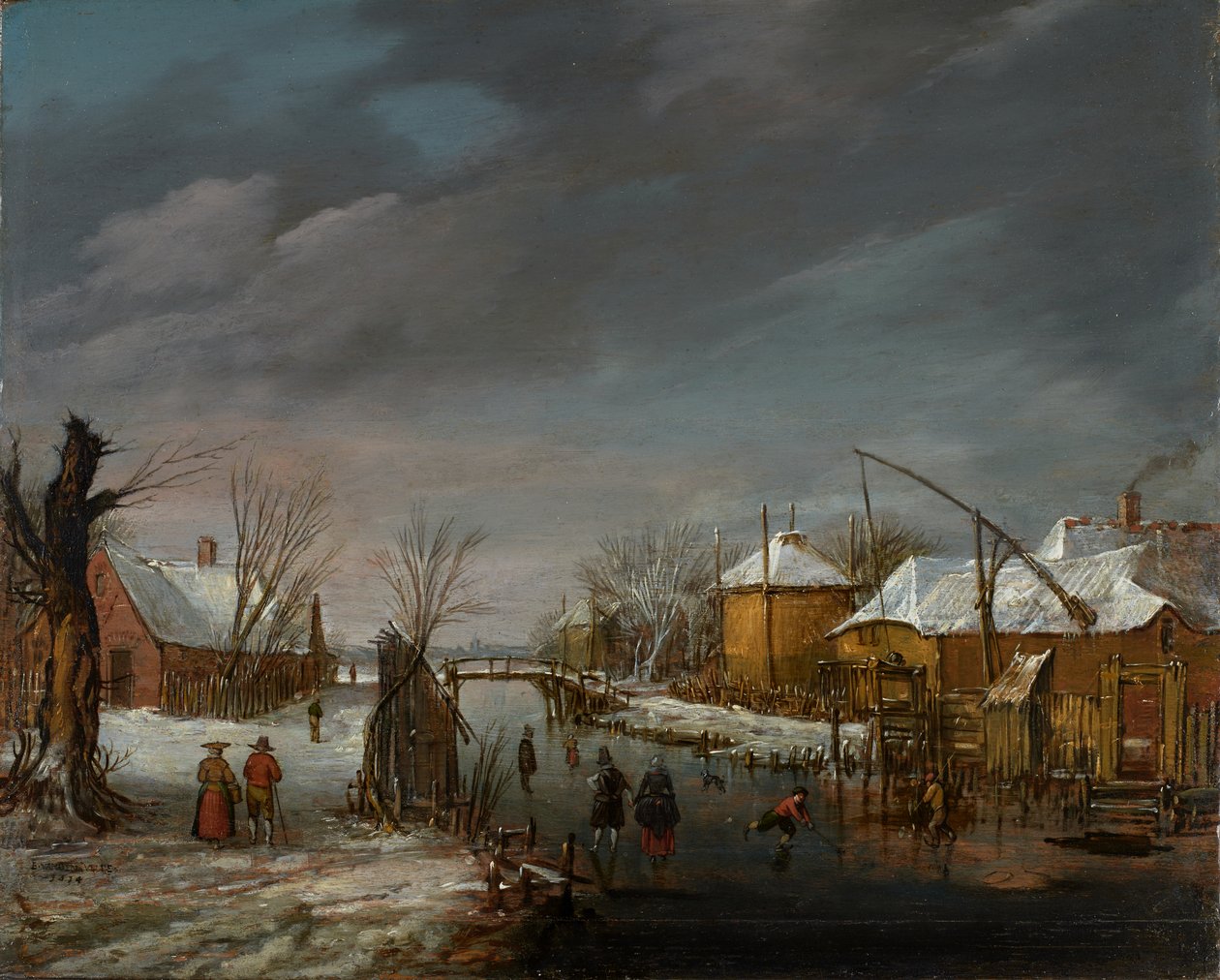 Téli jelenet alkotó: Esaias I van de Velde