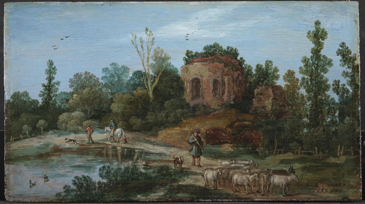 Táj egy romokkal alkotó: Esaias van de Velde