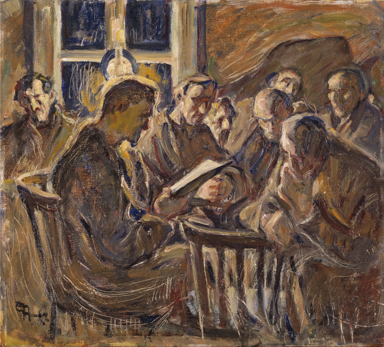 A Találkozó, 1929 (olaj, papír) alkotó: Ester Almqvist
