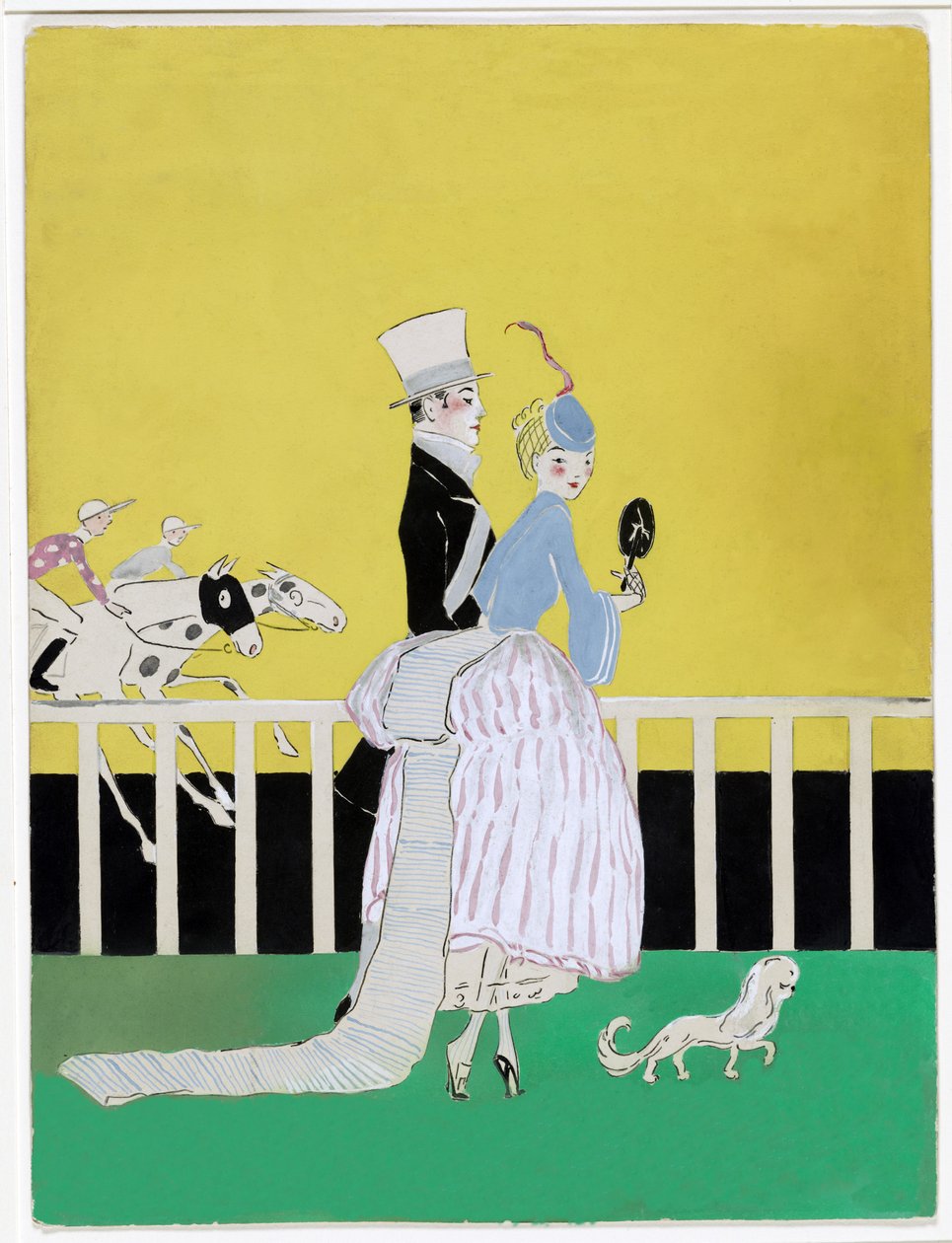 At the Races, Vanity Fair címlap, 1916. augusztus, kiad. 1916 körül. alkotó: Ethel McClellan Plummer