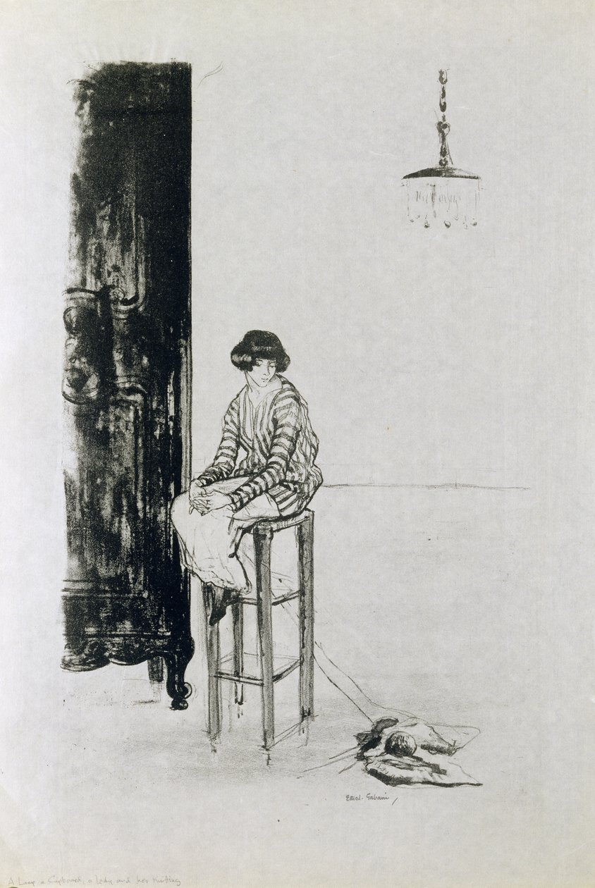 Egy hölgy és a kötése alkotó: Ethel Gabain