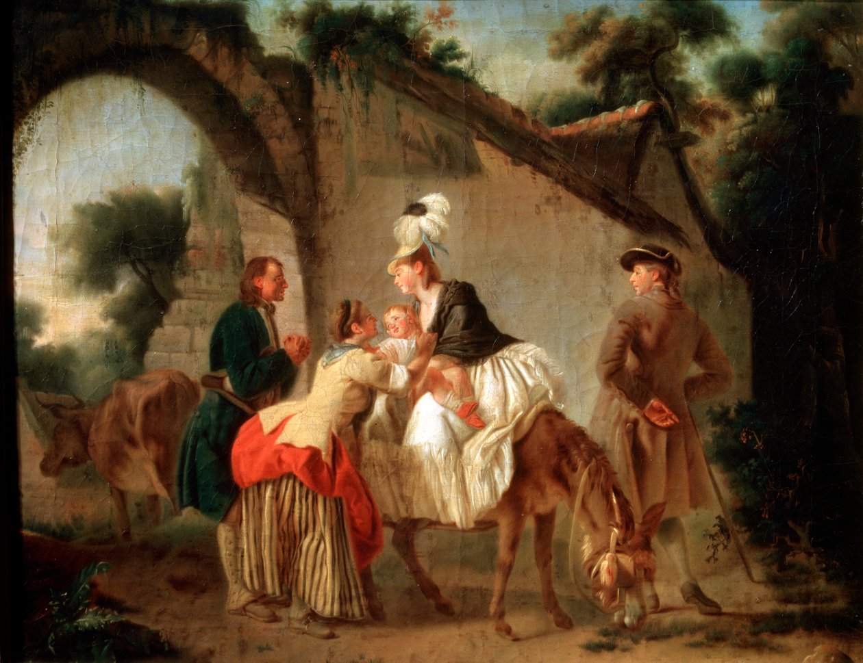 Búcsú a nedves nővértől, 1777. alkotó: Etienne Aubry