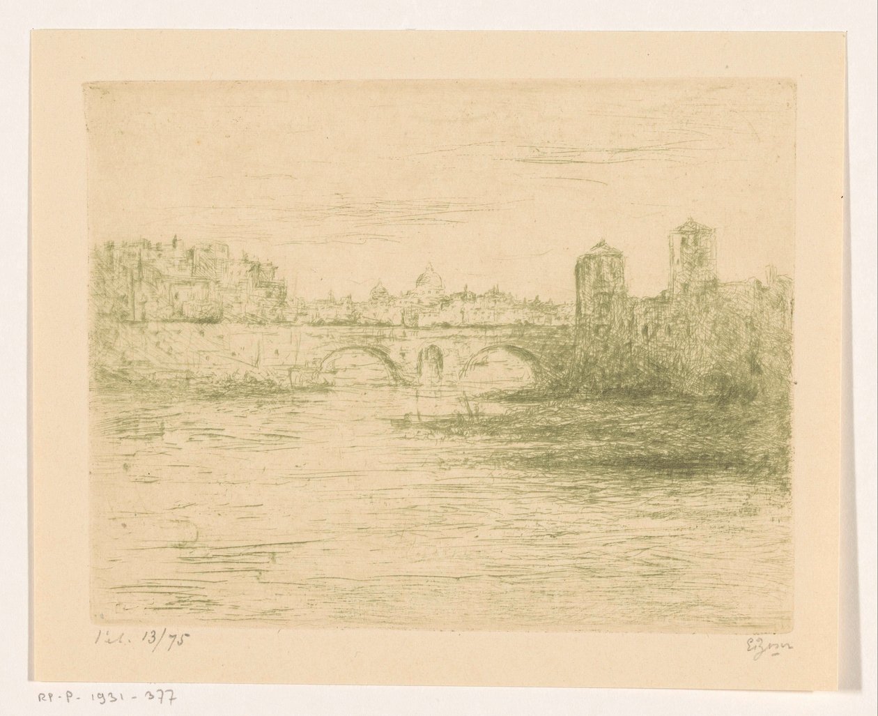 Tiberis, Róma alkotó: Etienne Bosch (signed by artist)