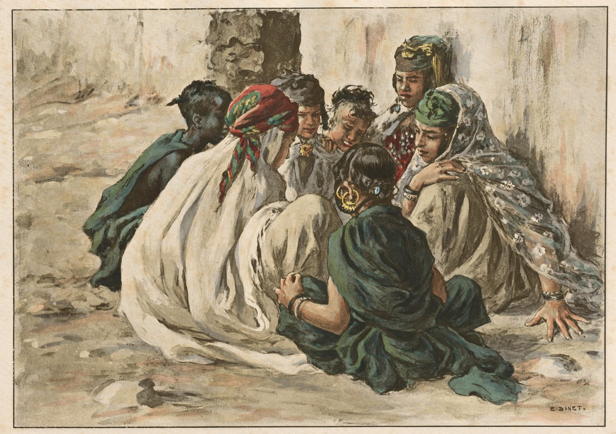 Lányjátékok Laghouatban alkotó: Alphonse Etienne Dinet