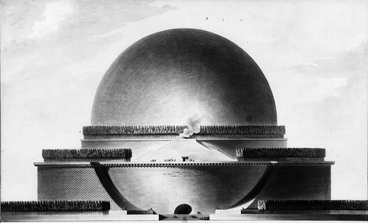 Kenotaph at Newton – E.L. Boullée. alkotó: Etienne Louis Boullee