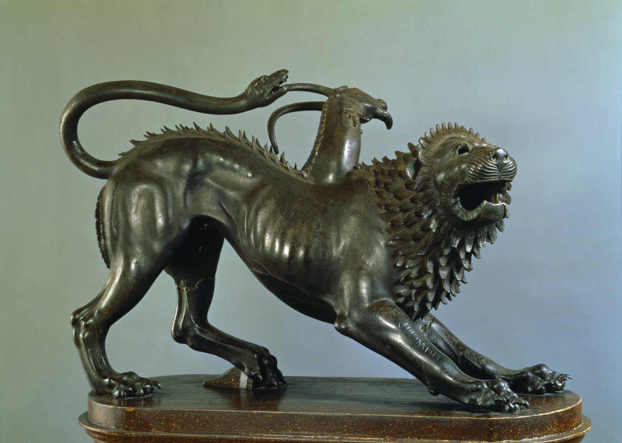 Bellerophon sebesült kimérája (bronz) (részletesen lásd: 104199) alkotó: Etruscan