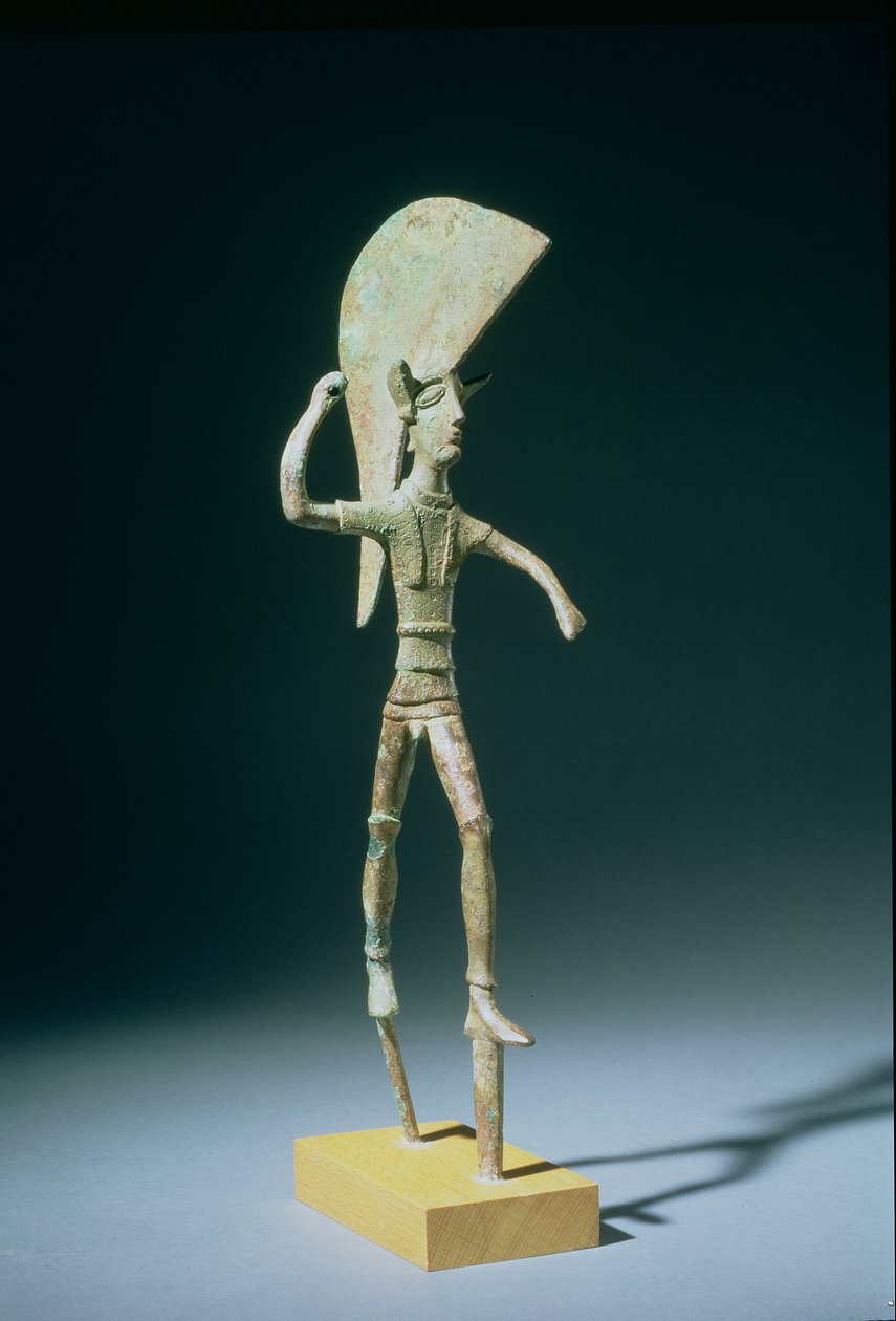 Harcos, Umbriából, etruszk, ie 5. század (bronz) alkotó: Etruscan