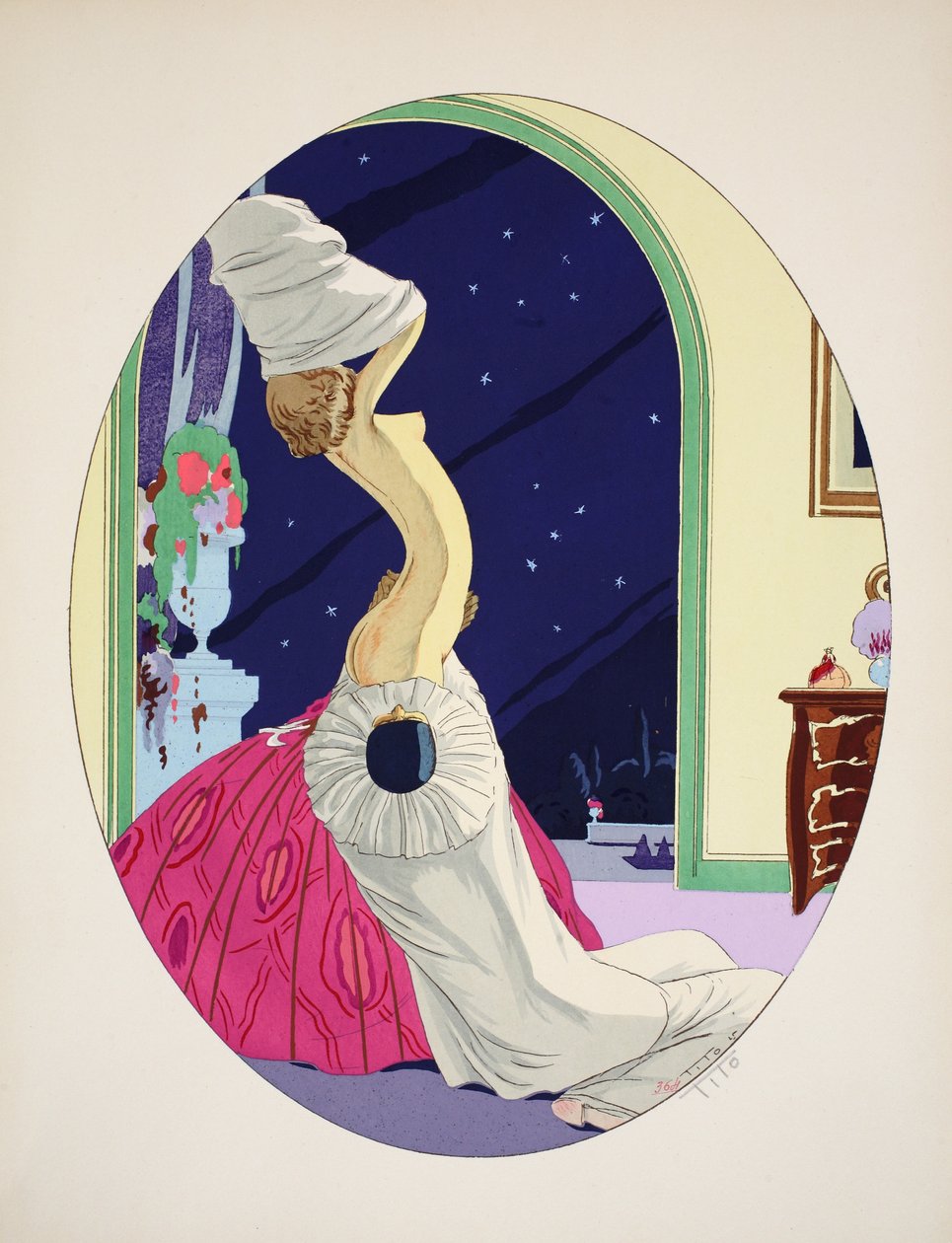 Az öt érzék – hallás, látás, szaglás, tapintás és ízlelés, kocsma. Párizs, 1925 (stencilnyomat) alkotó: Ettore Tito