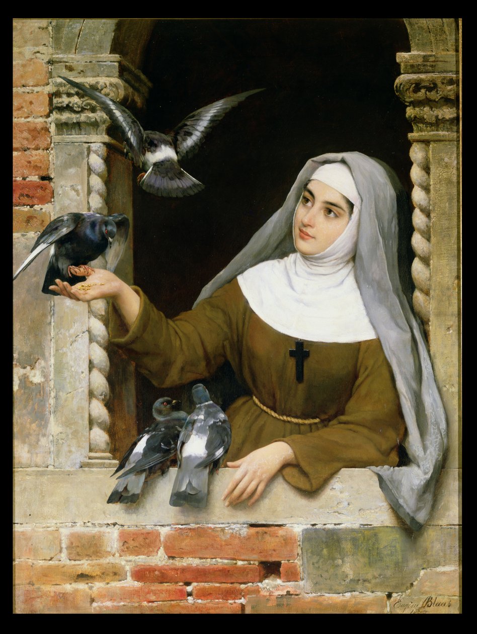 A galambok etetése, 1877 alkotó: Eugen von Blaas