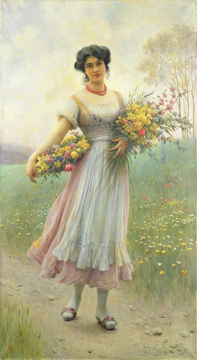 Tavaszi virágok alkotó: Eugen von Blaas