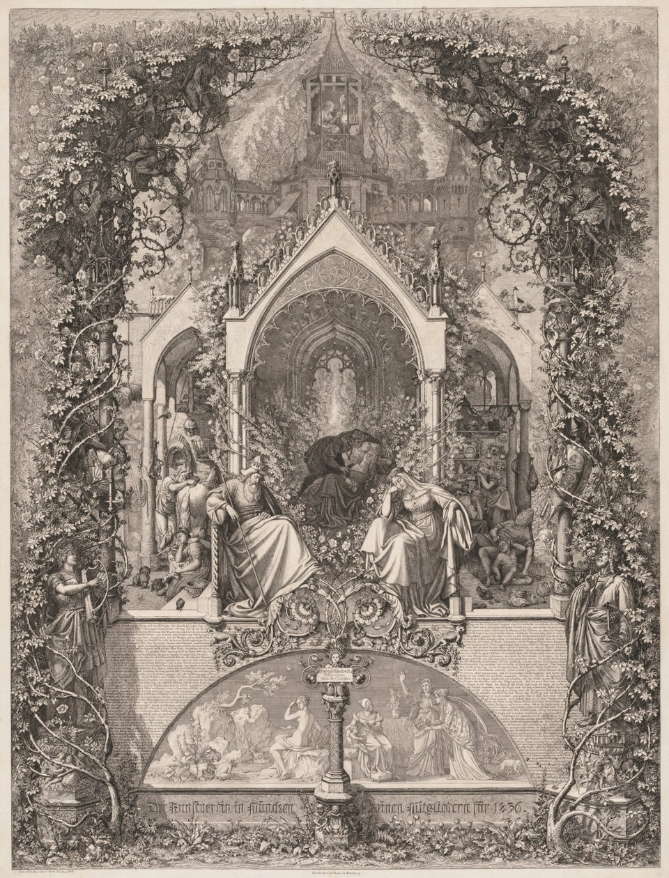 Briar Rose Csipkerózsika, 1836. alkotó: Eugen Napoleon Neureuther