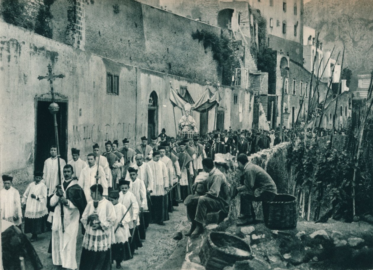 Felvonulás, Capri, Olaszország, 1927 alkotó: Eugen Poppel