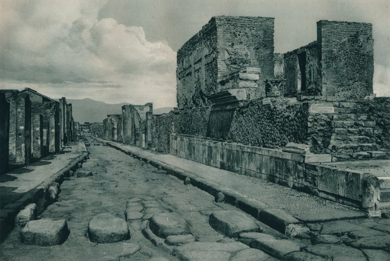 Utca a romok között, Pompeii, Olaszország, 1927 alkotó: Eugen Poppel