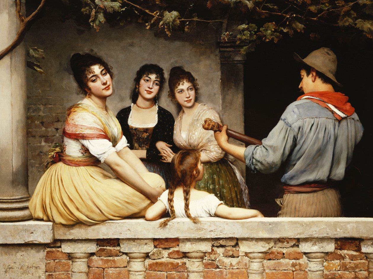 Az erkélyen, 1893 alkotó: Eugen von Blaas