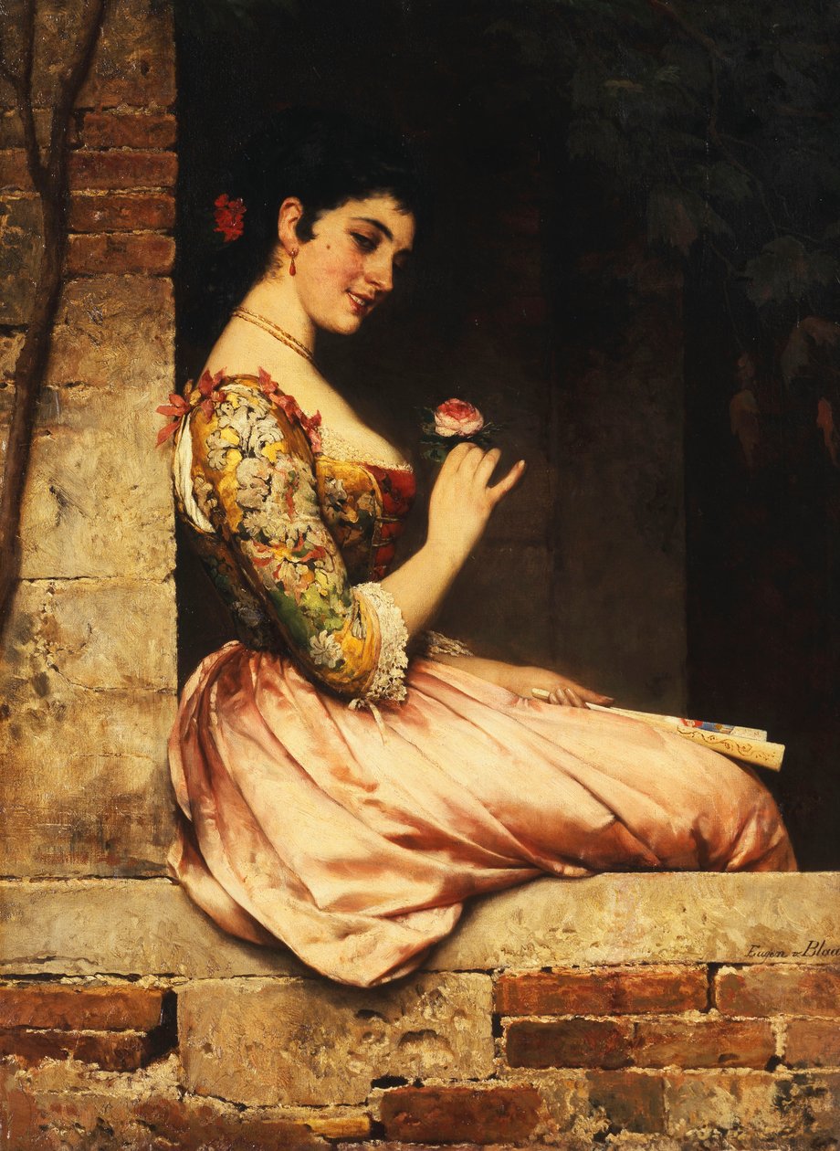 A rózsaszín rózsa, alkotó: Eugen von Blaas