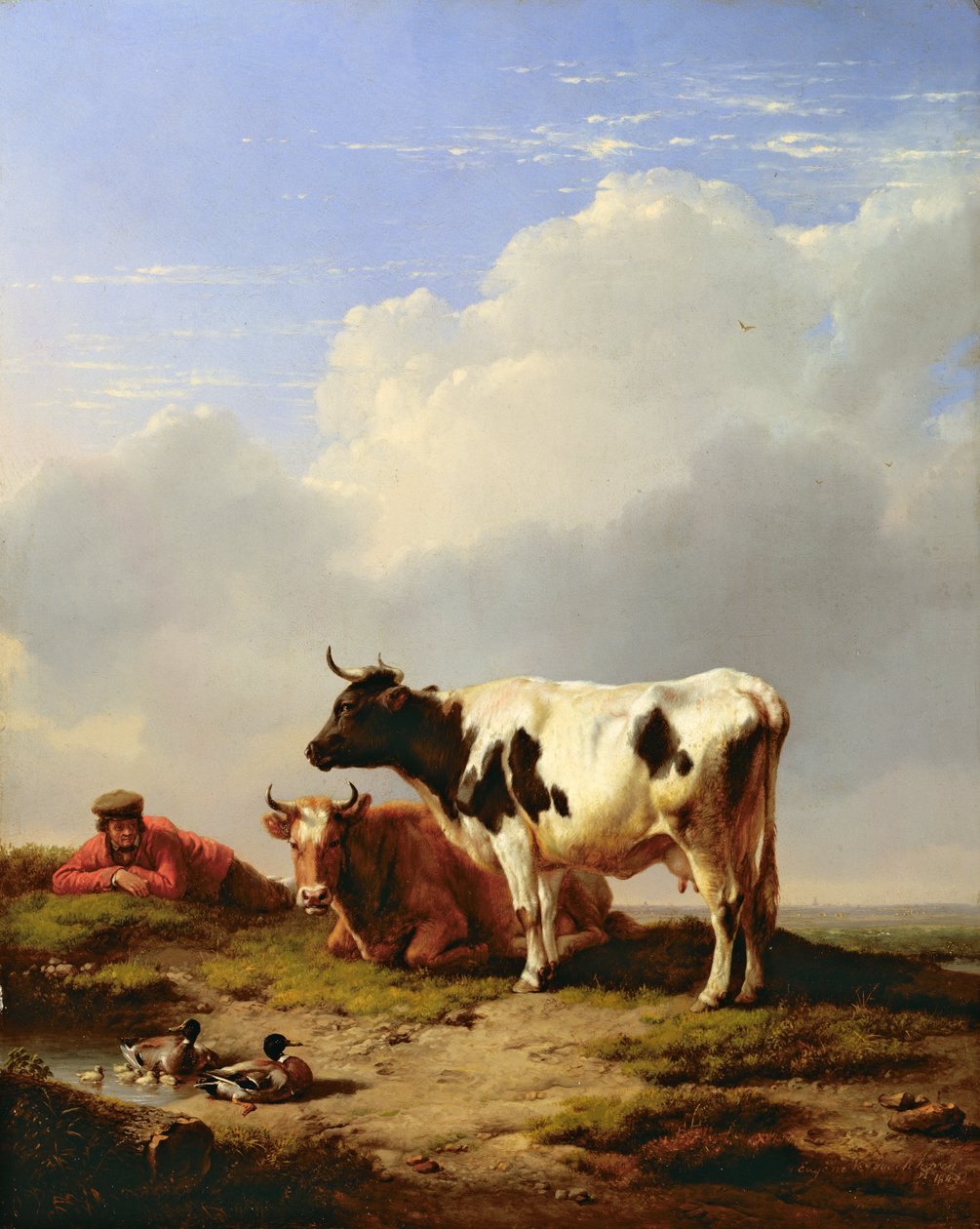 Déli pihenő, 1847 alkotó: Eugene Joseph Verboeckhoven
