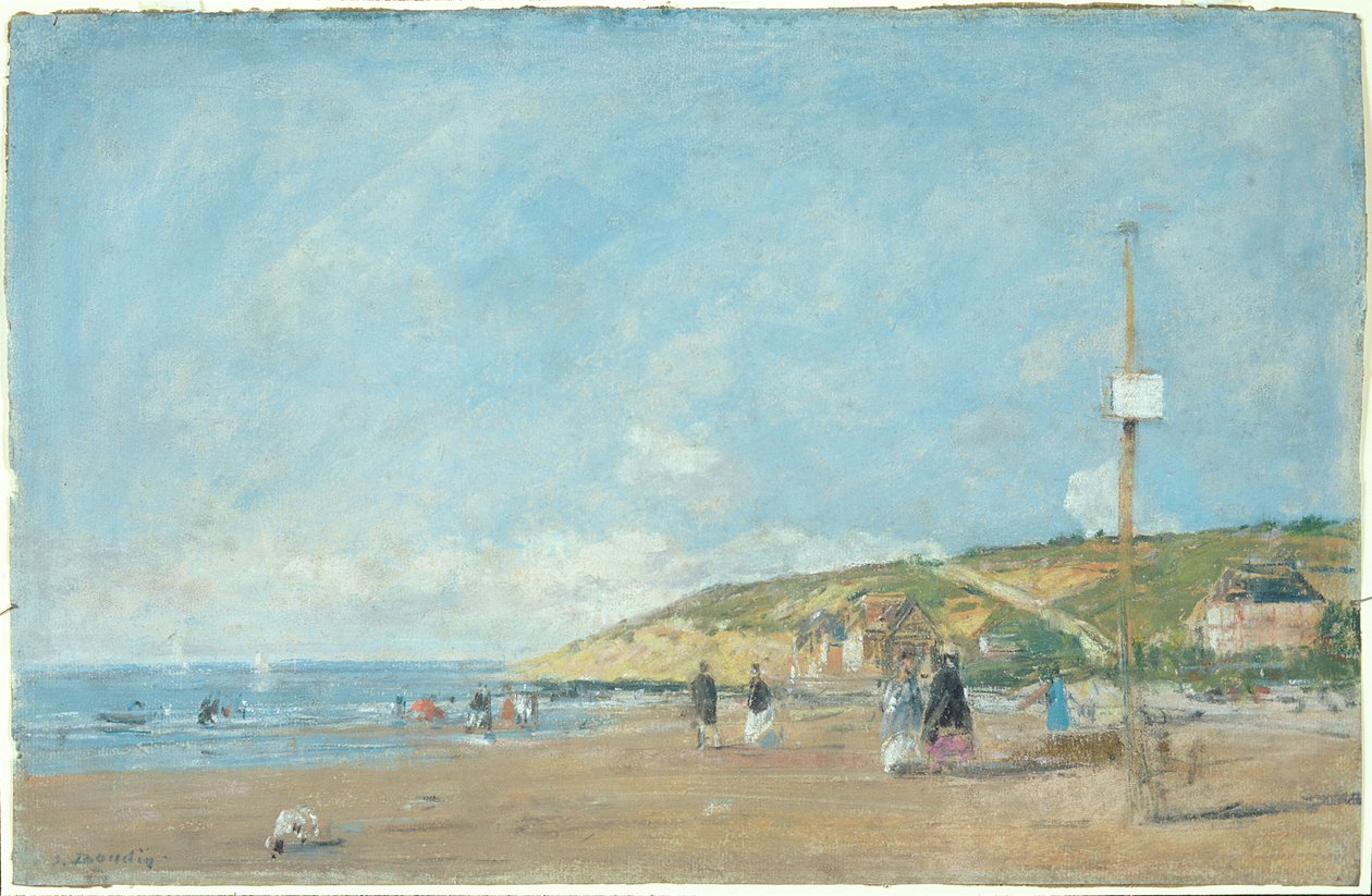 Tengerpart (pasztell papíron) alkotó: Eugene Louis Boudin