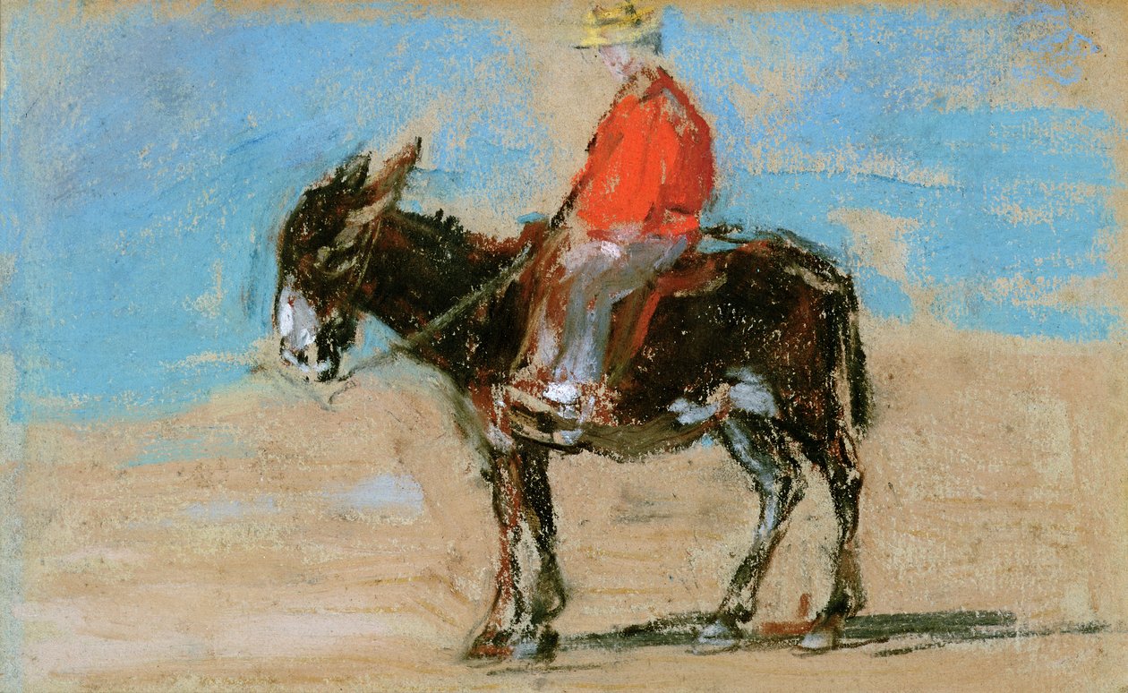 The Ride on the Beach (pasztell) alkotó: Eugene Louis Boudin