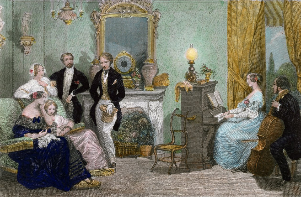Családi koncert, 1840 körül alkotó: Eugene Louis Lami