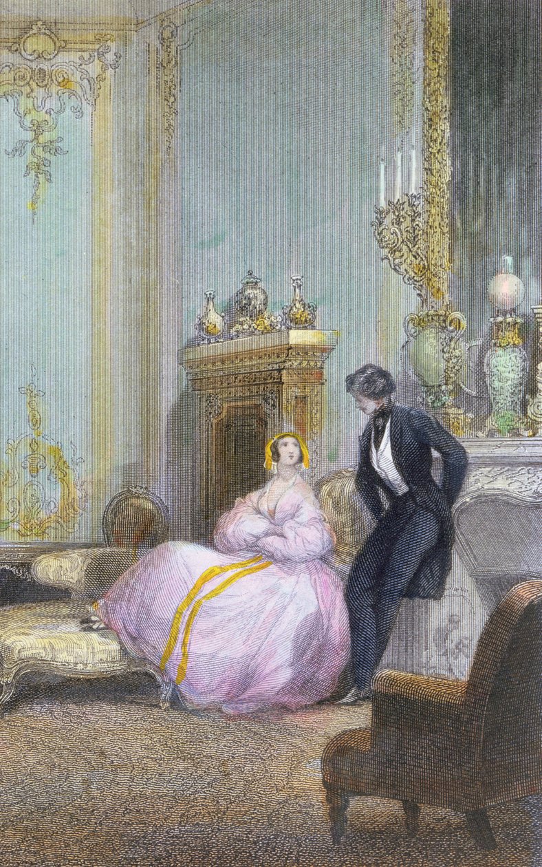 Páros csevegés, részlet egy családi jelenetből, 1840 körül (lásd: 407341) alkotó: Eugene Louis Lami