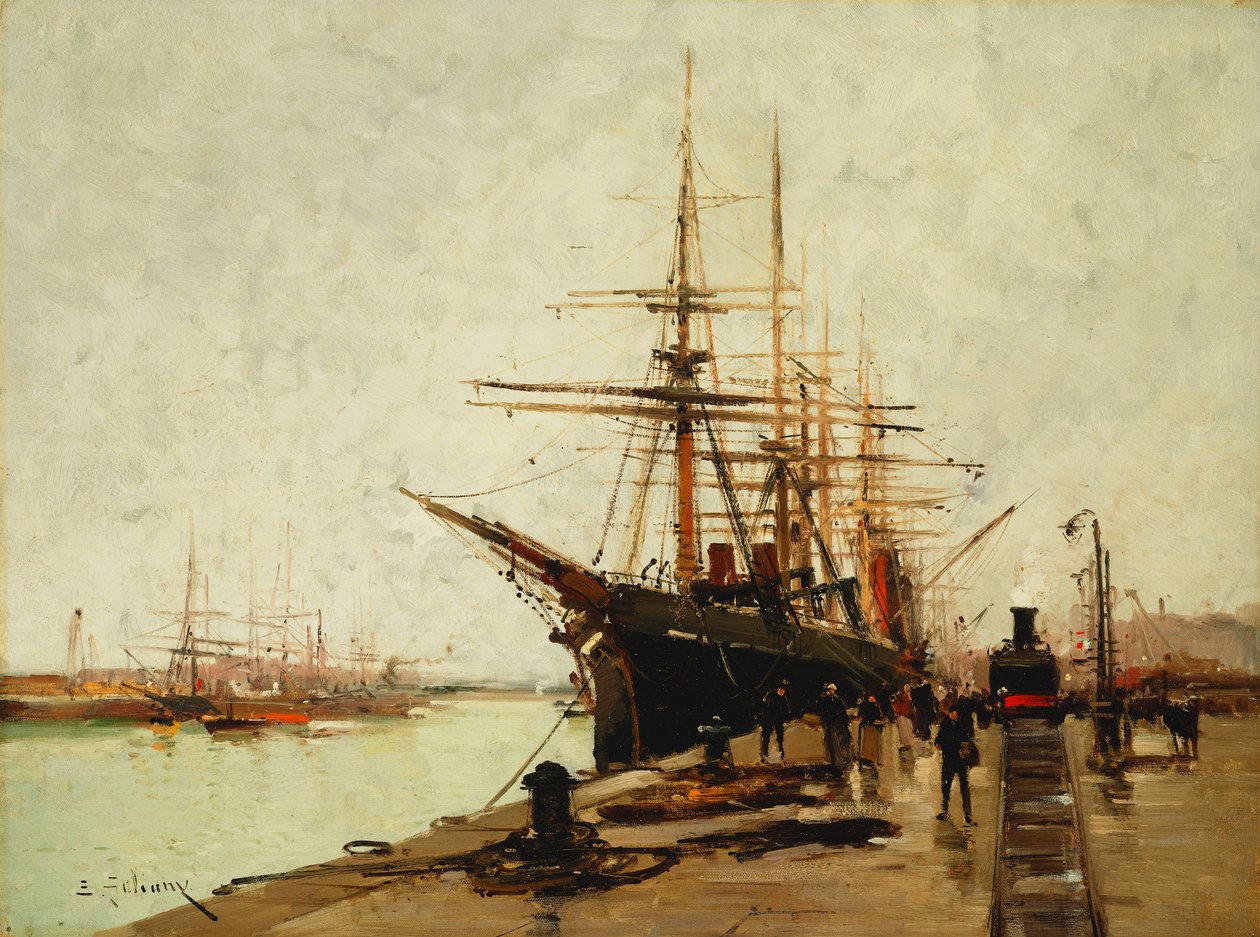 Egy kikötő alkotó: Eugene Galien Laloue