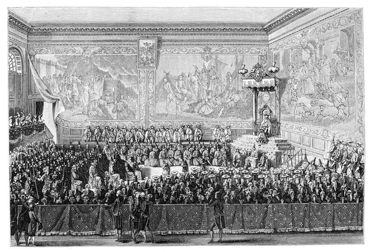 Parlamenti ülés, Versailles 1776, 1885. alkotó: Eugene Alexis Girardet