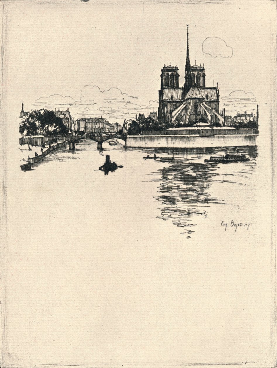 A Notre Dame apszisa, 1915 alkotó: Eugene Bejot