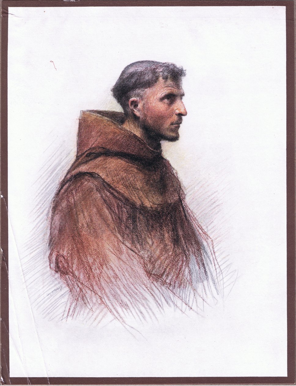 Masseo fráter, 1919 alkotó: Eugene Burnand
